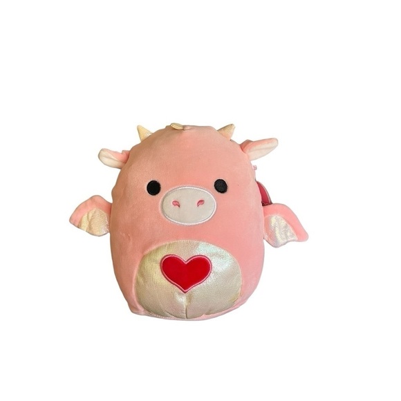 NWT small flaw Dakota the pink heart dragon squishmallows 8 inch - Picture 1 of 6